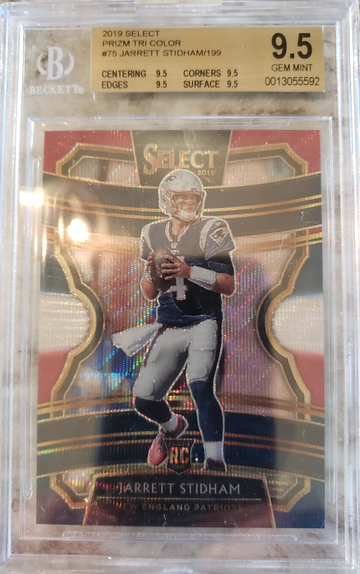 Jarrett Stidham 2019 Select Prizm Tri Color #35/199 BGS 9.5 True Gem