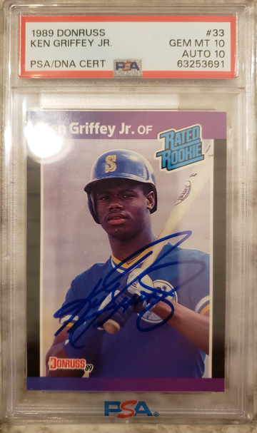 1989 Donruss Ken Griffey Jr Psa 10 Gem Mint Auto 10