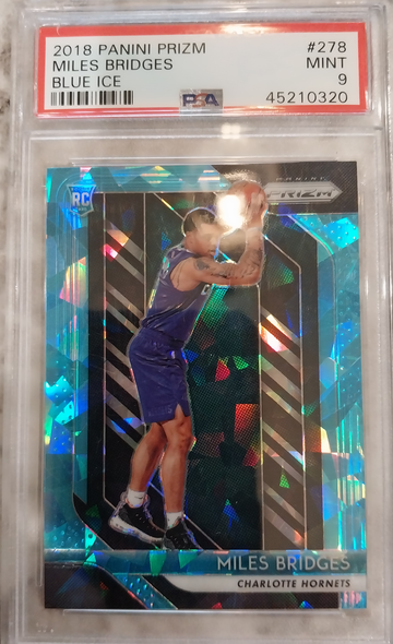 2018 Panini Prizm Miles Bridges Blue Ice Psa 9 Mint #31/99