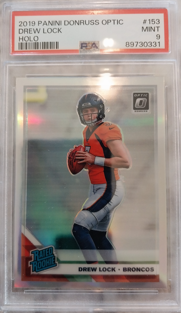 2019 Panini Donruss Optic Drew Lock Holo Psa 9 Mint