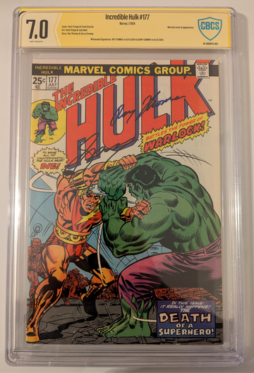 Incredible Hulk 177 Signed by Gerry Conway and Roy Thomas