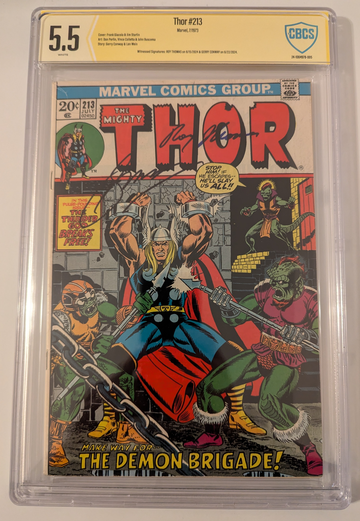 Mighty Thor #213 Signed by Gerry Conway and Roy Thomas