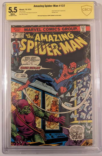 Amazing Spider-Man 137 Signed by Gerry Conway