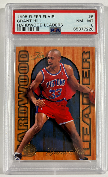 1995 Fleer Flair Hardwood Leaders Grant Hill PSA 8 #4