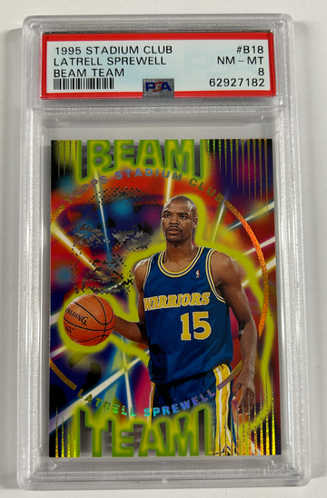 1995 Stadium Club Latrell Sprewell Beam Team PSA 8 #B18