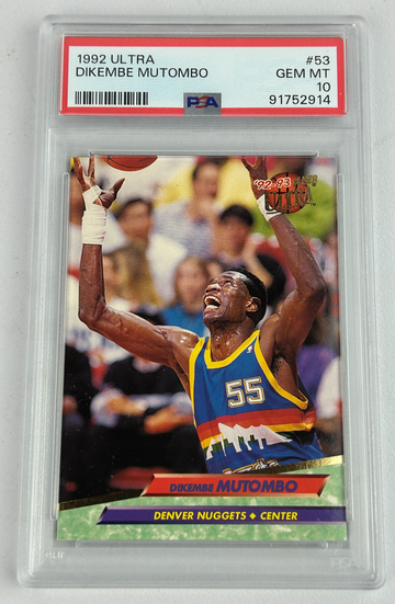 1992 Ultra Dikembe Mutombo PSA 10 Gem Mint #53