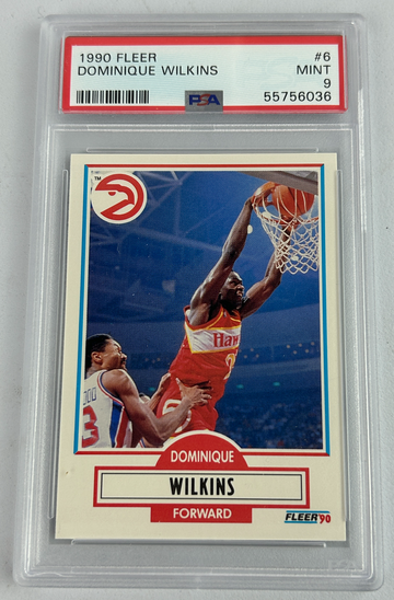 1990 Fleer Dominique Wilkins PSA 9 Mint #6