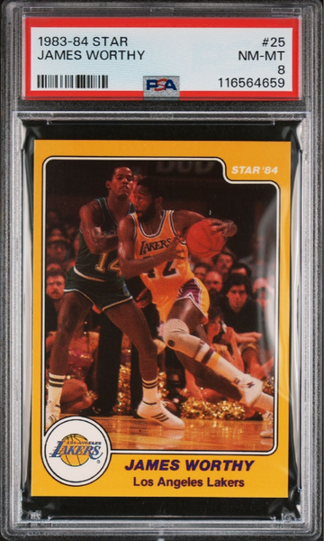 1983-84 STAR James Worthy PSA 8