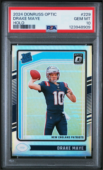 2024 Donruss Optic Drake Maye RR HOLO PSA 10