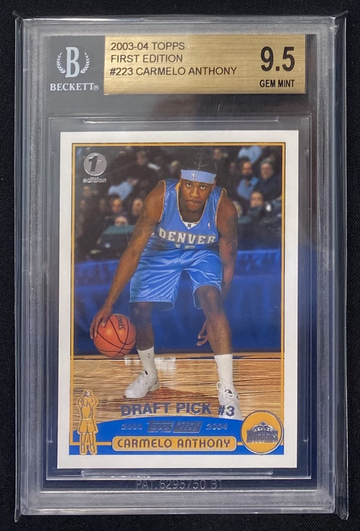 2003-04 Topps First 1st Edition #223 Carmelo Anthony Rookie Card RC Graded BGS 9.5 Gem Mint