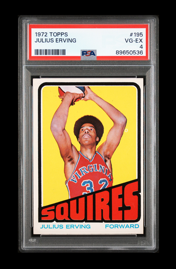 1972 Topps #195 Julius Erving Dr. J Rookie Card RC PSA 4