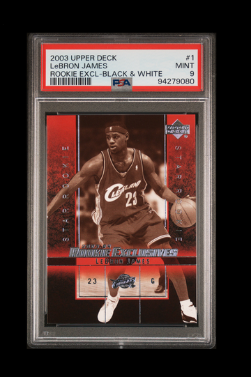 2003 Upper Deck Rookie Exclusives Black and White Variation Lebron James Rookie Card RC PSA 9 MINT!