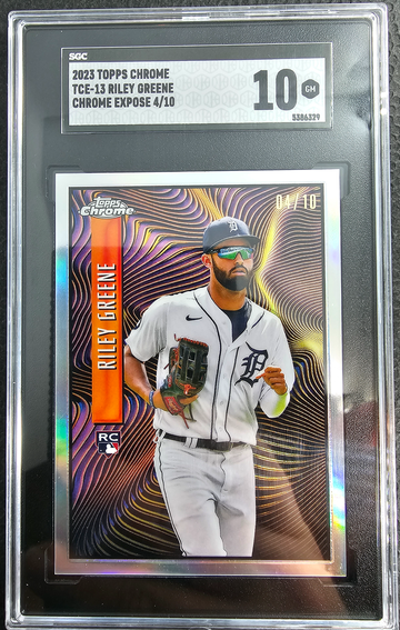 2023 Topps Chrome SSP Expose Riley Greene RC 4/10 SGC 10