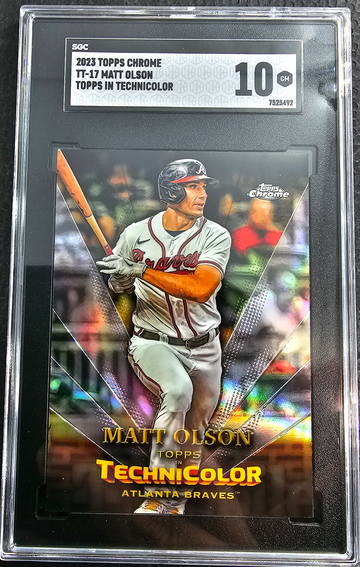 2023 Topps Chrome Matt Olson Topps in Technicolor SGC 10