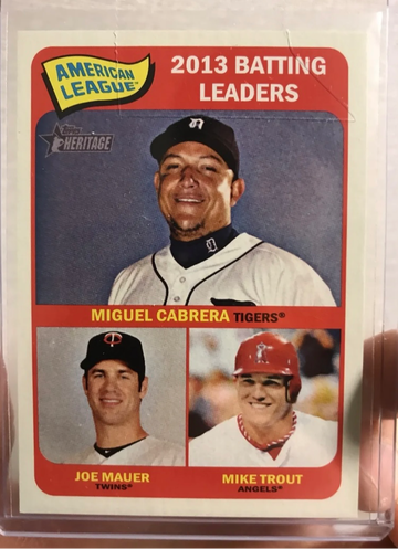 2014 Heritage Mike Trout Miguel Cabrera Black Back SSP