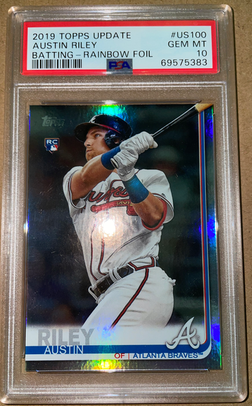2019 Topps Update Austin Riley Rainbow Foil Rookie Atlanta Braves All-Star Low Pop PSA 10