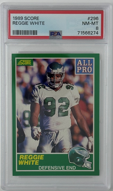 1989 Score Reggie White PSA 8 NM-MT