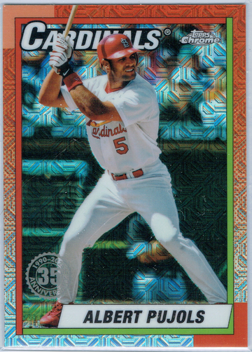 2025 Topps Albert Pujols 1990 Topps Baseball 35th Anniv. Chrome