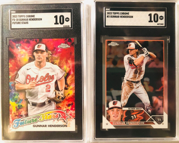 GUNNAR HENDERSON 2023 Topps Chrome Lot of 2 SGC 10s (Future Stars & Base Rookie)