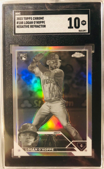 2023 Topps Chrome LOGAN O'HOPPE Negative Refractor SGC 10