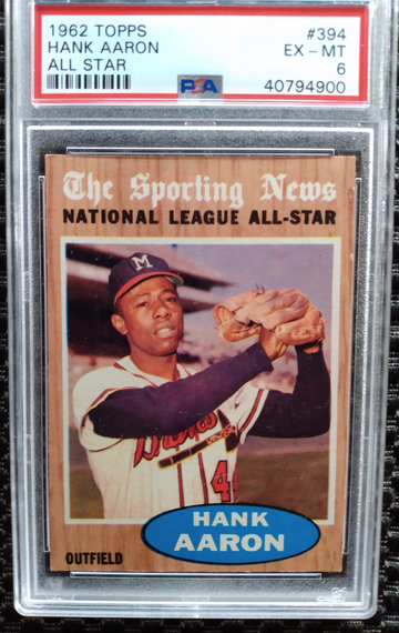 1962 Topps #394 Hank Aaron All Star PSA 6