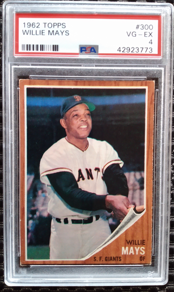 1962 Topps #300 Willie Mays PSA 4