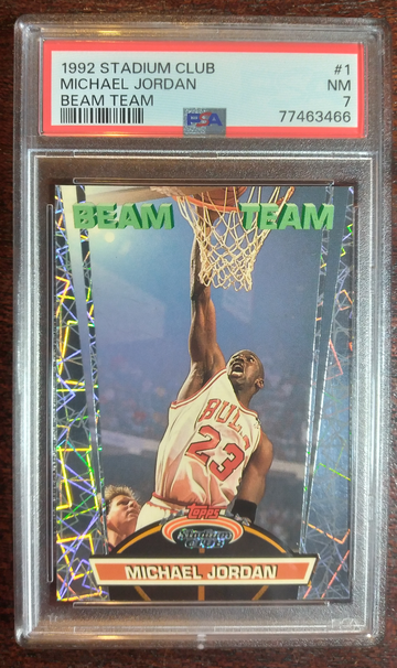1992 Stadium Club Michael Jordan Beam Team PSA 7 #1