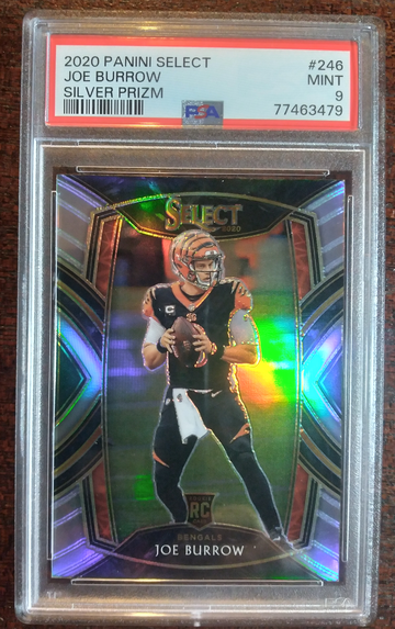 2020 Select Joe Burrow Club Level Silver PSA 9 Rookie Card #246