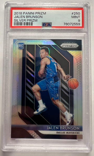 2018 Prizm Jalen Brunson Silver PSA 9 Rookie Card #250