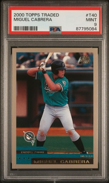 2000 Topps Traded Miguel Cabrera PSA 9 Rookie Card #T40