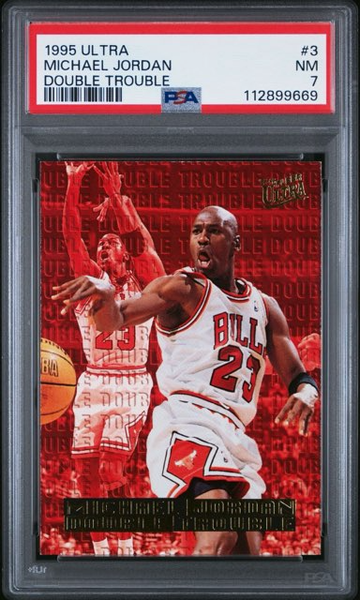 1995 Fleer Ultra Michael Jordan Double Trouble PSA 7 #3