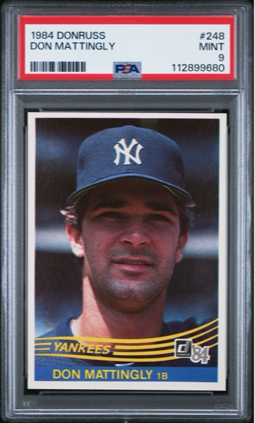 1984 Donruss Don Mattingly PSA 9 Rookie Card #248