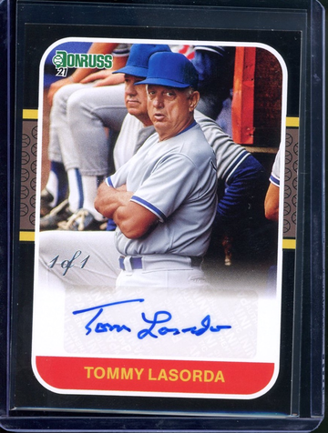 2021 TOMMY LASORDA 1/1 AUTOGRAPH 1 Of 1 Auto Panini Donruss Baseball Dodgers
