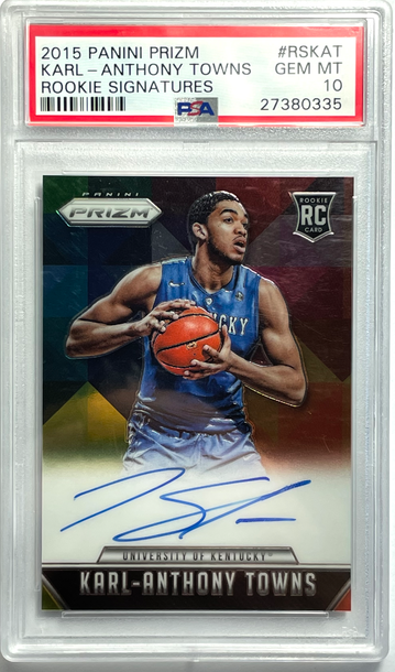 2015 Panini Prizm Karl-Anthony Towns Auto PSA 10 GEM MINT Rookie RC Autograph