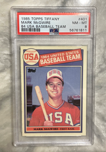 1985 Topps Tiffany Mark McGwire #401 USA RC Rookie PSA 8 NMMT