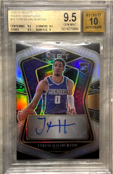 2020 Select Tyrese Haliburton Auto /249 Rookie Signatures BGS 9.5 GEM RC