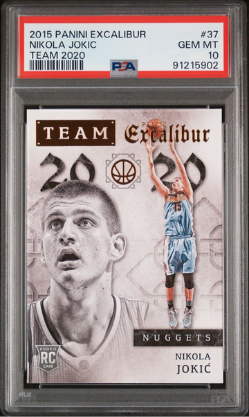 2015-16 Panini Excalibur Team 2020 #37 Nikola Jokic RC PSA GEM MT 10 Rookie