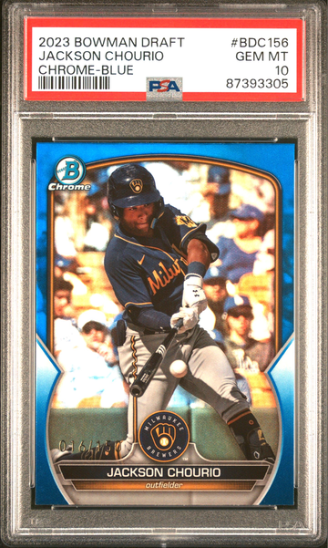 2023 BOWMAN DRAFT BDC156 JACKSON CHOURIO CHROME-FUCHSIA LUNAR	PSA	GEM MINT 10 POP 3