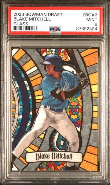 2023 BOWMAN DRAFT BOWMAN GLASS BGA6 BLAKE MITCHELL PSA 9