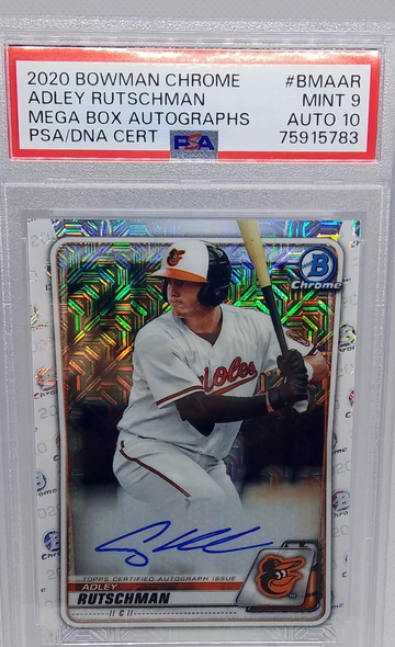 2020 Bowman Chrome Mega Box Autographs #BMAAR Adley Rutschman PSA 9  PSA 10 AUTO
