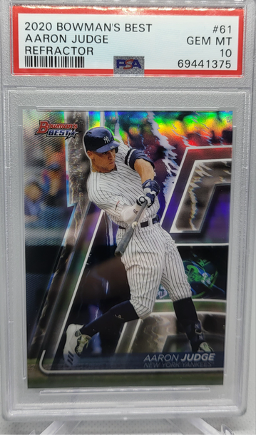 2020 Bowman's Best #61 Aaron Judge Refractor PSA 10