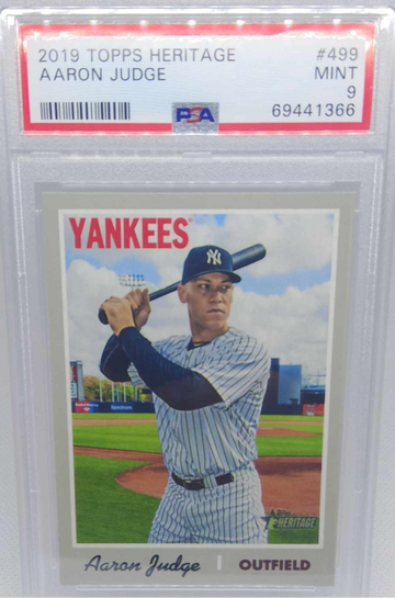2019 Topps Heritage #499 Aaron Judge PSA 9