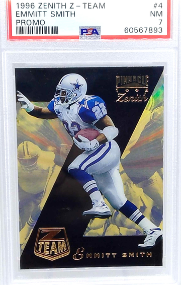 1996 Zenith Z-Team #4 Emmitt Smith Promo PSA 7 