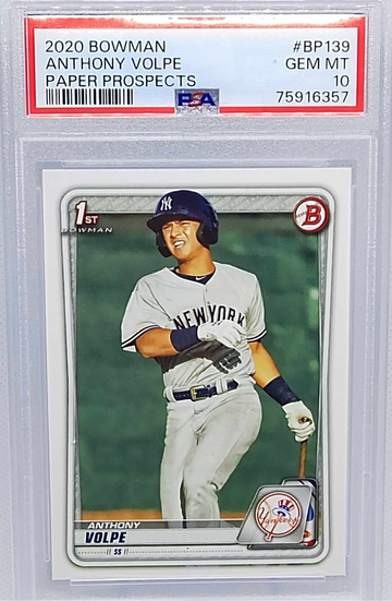 2020 Bowman Propsects #BP 139 Anthony Volpe PSA 10 RC