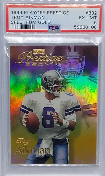 1999 Playoff Prestige #BO32 Troy Aikman Spectrum Gold #/500 PSA 6