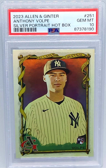 2023 Allen & Ginter #251 Anthony Volpe Silver Portrait Hot Box RC PSA 10