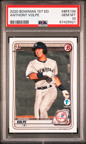 2020 BOWMAN 1ST EDITION #BFE 139 Anthony Volpe PSA 10 RC