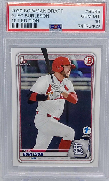 2020 Bowman Draft 1st Edition #BD 45 Alec Burleson RC PSA 10