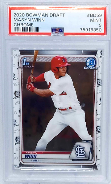 2020 Bowman Draft Chrome #BD 59 Masyn Winn RC PSA 9