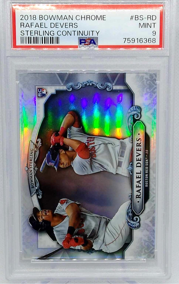 2018 Bowman Chrome #BS-RD Rafael Devers Sterling Continuity RC PSA  9